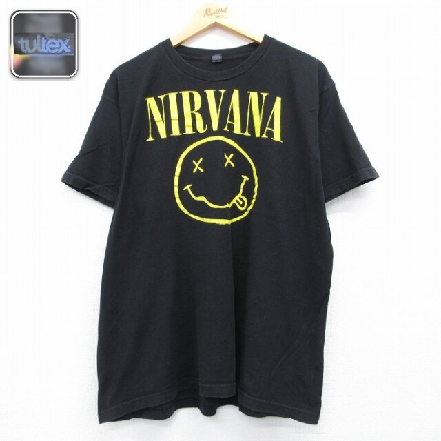 半袖Tシャツ ニルヴァーナプリント ブラック メンズXL相当 | 古着
