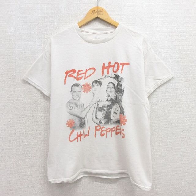 レッドホットチリペッパーズ 半袖Tシャツ レッチリプリント ホワイト メンズL相当 | 古着