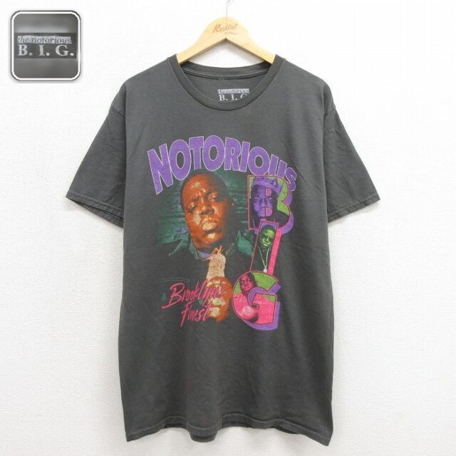 半袖Tシャツ ノトーリアスBIGプリント グレー メンズL相当 | 古着