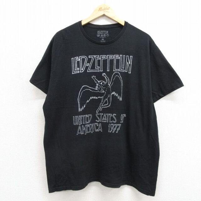 レッドツェッペリン 半袖Tシャツ ブラック メンズXL相当 | 古着