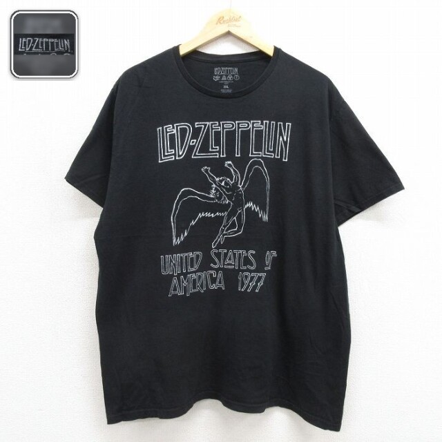 レッドツェッペリン 半袖Tシャツ ブラック メンズXL相当 | 古着