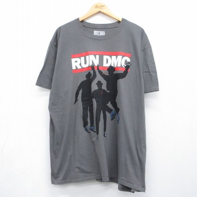 半袖Tシャツ RUN DMCプリント グレー メンズXL相当 | 古着