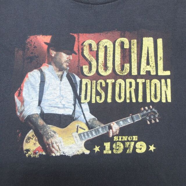 古着通販 XL☆古着 半袖 ロック バンド Tシャツ メンズ ソーシャル