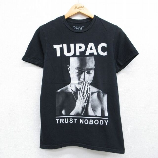 半袖Tシャツ トゥパック2PACプリント ブラック メンズS相当 | 古着