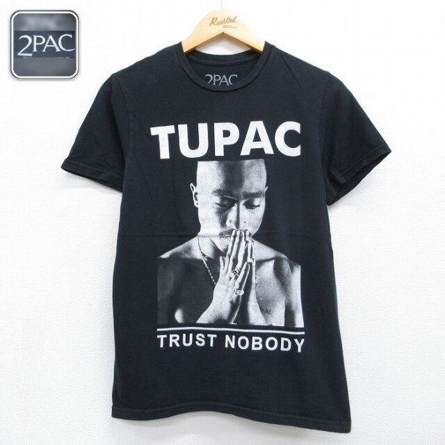 半袖Tシャツ トゥパック2PACプリント ブラック メンズS相当 | 古着