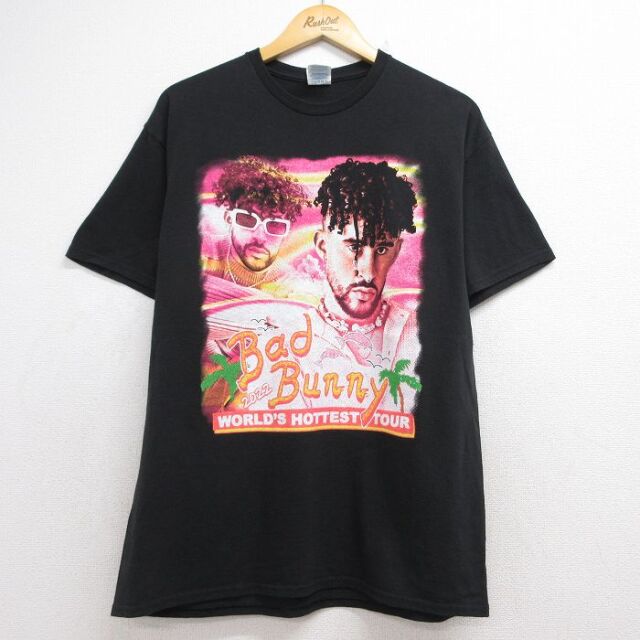 半袖Tシャツ バッドバニー ブラック メンズL相当 | 古着