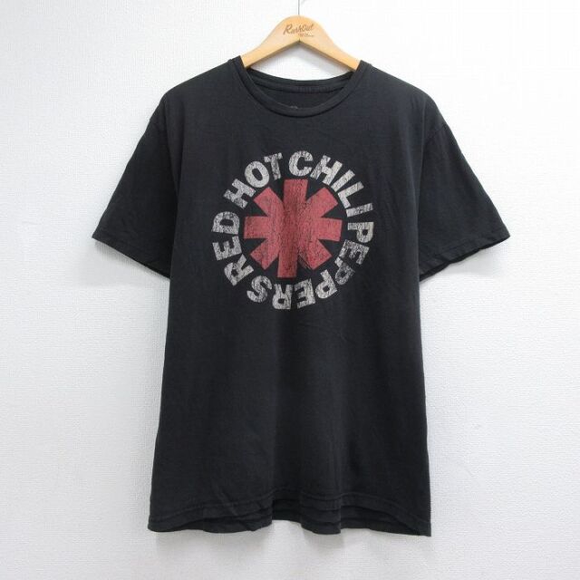 レッドホットチリペッパーズ 半袖Tシャツ レッチリプリント ブラック メンズL相当 | 古着