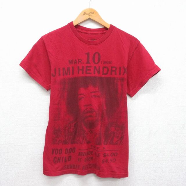 ジミヘンドリックス 半袖Tシャツ レッド メンズM相当 | 古着