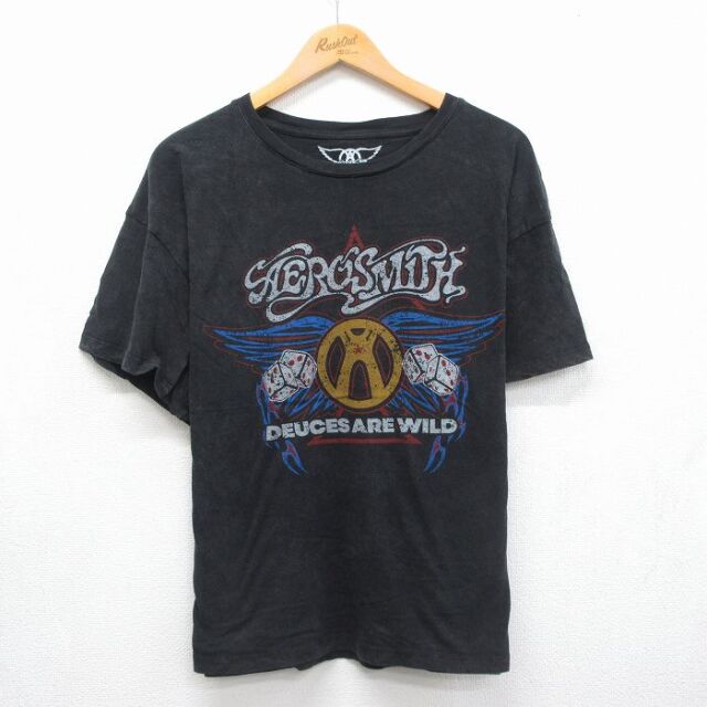 古着通販 XL☆古着 半袖 ロック バンド Tシャツ メンズ エアロスミス