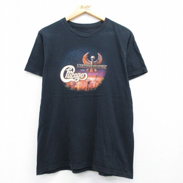 半袖ロックバンドTシャツ シカゴ ブラック メンズL相当 | 古着