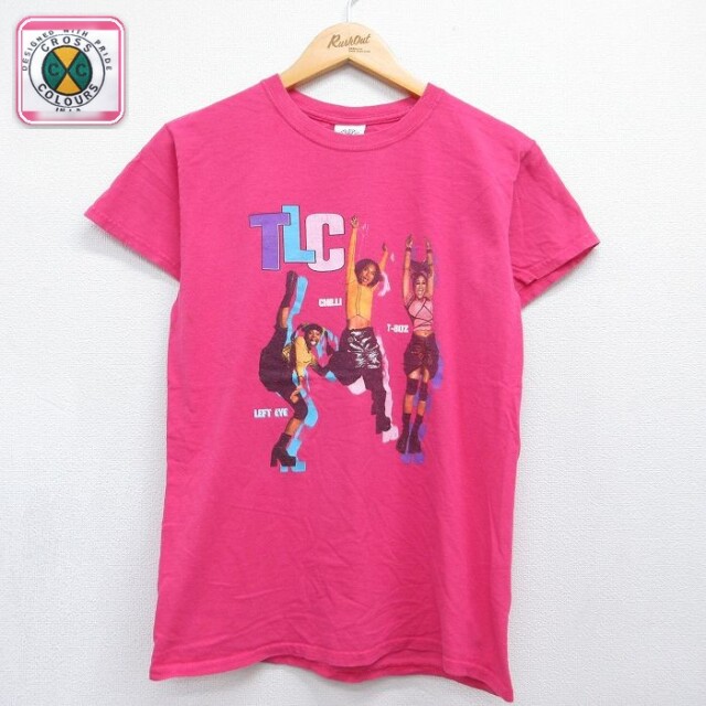 クロスカラーズ 半袖Tシャツ TLC ピンク メンズS相当 | 古着