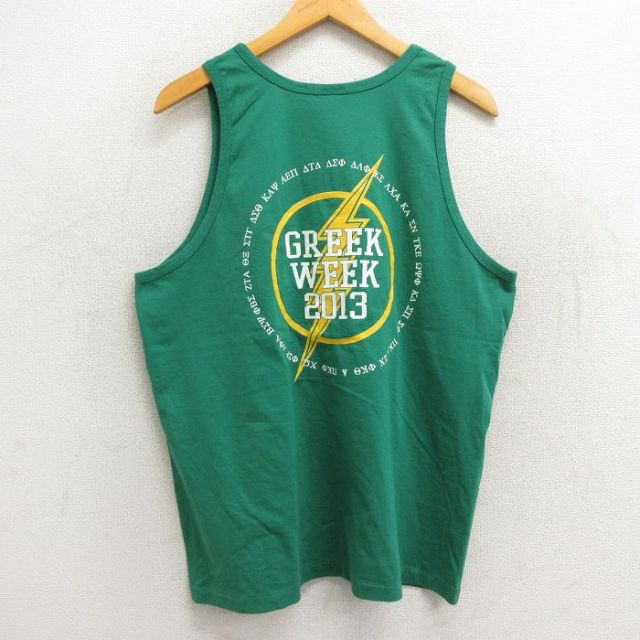 古着通販 L☆古着 タンクトップ メンズ サンダー GREEK WEEK