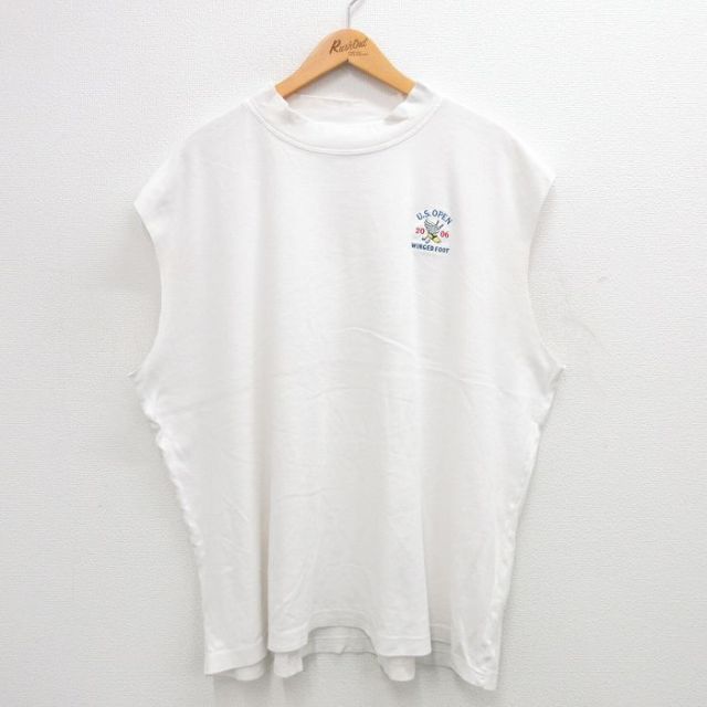 00s ノースリーブTシャツ USオープン ホワイト XL | 古着