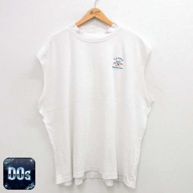 【50%OFF】00s ノースリーブTシャツ USオープン ホワイト XL | 古着