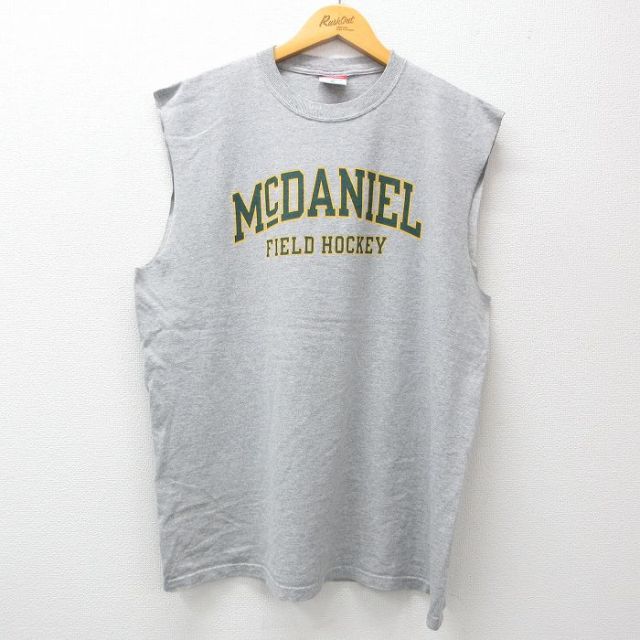チャンピオン 00s ノースリーブTシャツ マクダニエル グレー XL | 古着