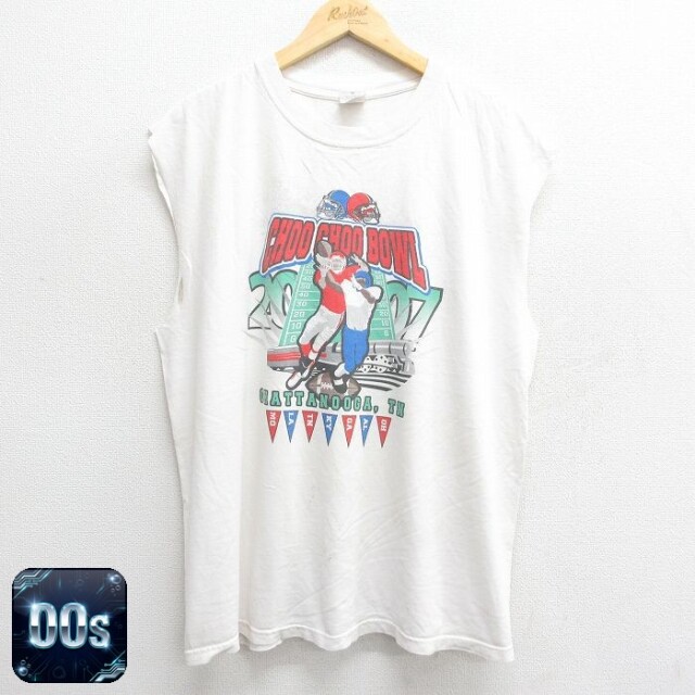 【50%OFF】00s ノースリーブTシャツ CHOO BOWL ホワイト XL | 古着