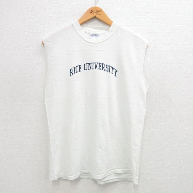 All Sport 90s ノースリーブTシャツ ライス大学 ホワイト M | 古着
