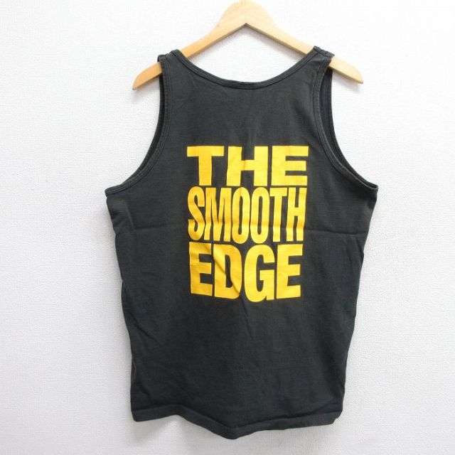 XL★古着 ビンテージ タンクトップ メンズ 90年代 90s SMOOTH EDGE コットン クルーネック USA製 黒 ブラック 25jun07 中古