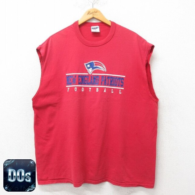 【50%OFF】NFL ニューイングランドペイトリオッツ 00s ノースリーブTシャツ アメフト レッド XL | 古着