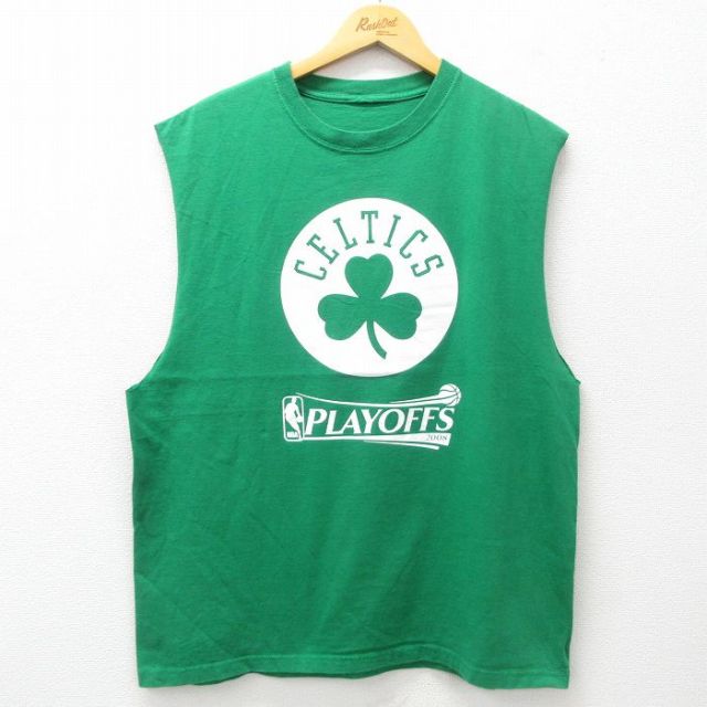 【50%OFF】リーボック 00s ノースリーブTシャツ NBAボストンセルティックス グリーン XL | 古着