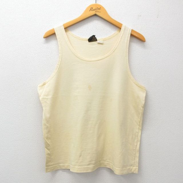 【50%OFF】エディーバウアー 80s タンクトップ 無地 イエロー L | 古着