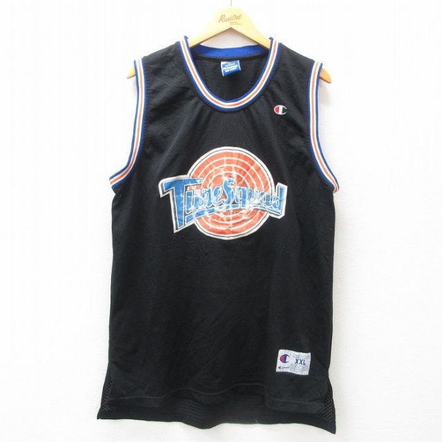 チャンピオン 90s ノースリーブTシャツ Tune Squad タズ ブラック XL | 古着