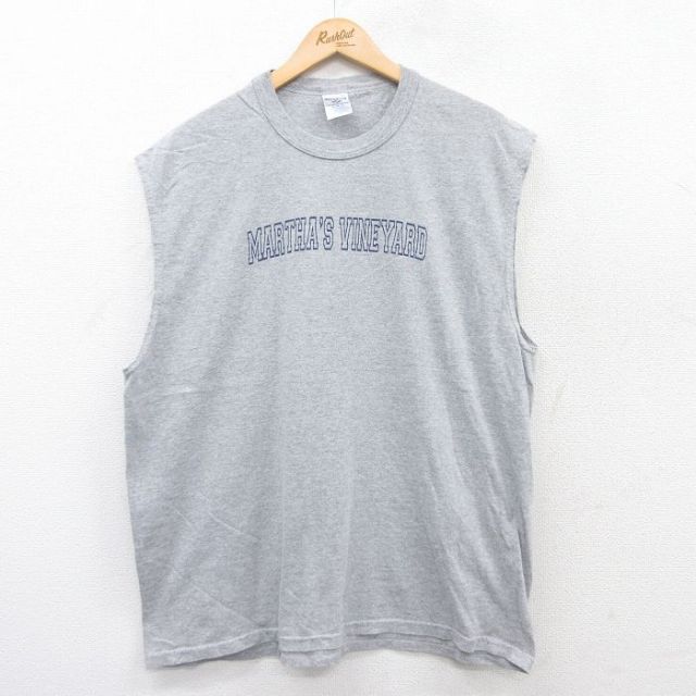 ジャージーズ 00s ノースリーブTシャツ VINEYARD グレー XL | 古着