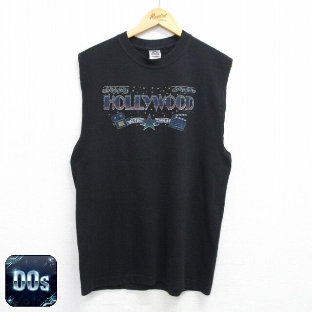【50%OFF】ノースリーブTシャツ ハリウッド ブラック L | 古着