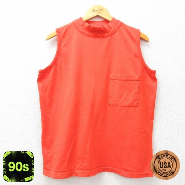 【50%OFF】ギャップ 90s ノースリーブTシャツ オレンジ XL | 古着