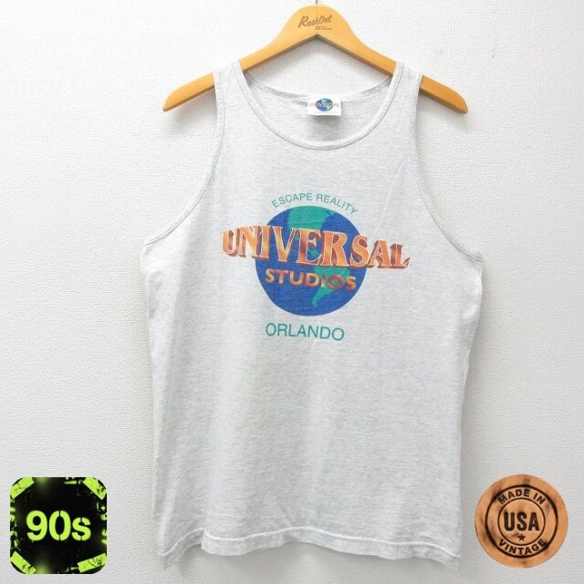 【50%OFF】ユニバーサルスタジオ 90s タンクトップ グレー L | 古着