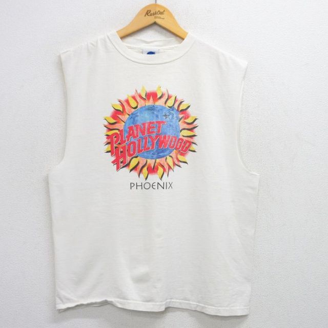 プラネットハリウッド ノースリーブTシャツ フェニックス ホワイト XL | 古着