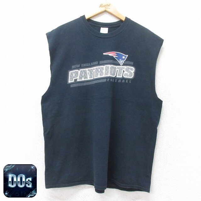 【50%OFF】00s ノースリーブTシャツ NFL ニューイングランドペイトリオッツ ブラック XL | 古着