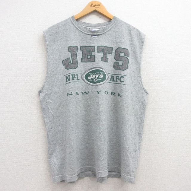 NFL ニューヨークジェッツ 00s ノースリーブTシャツ アメフト グレー XL | 古着