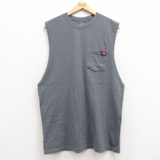 ラングラー ノースリーブTシャツ 胸ポケット グレー L | 古着