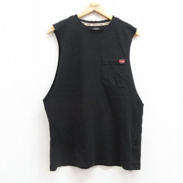 ラングラー ノースリーブTシャツ 胸ポケット ブラック M | 古着