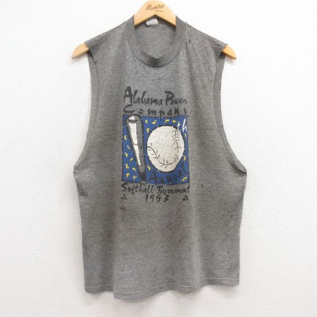 ジャージーズ 90s ノースリーブTシャツ 野球 グレー L | 古着