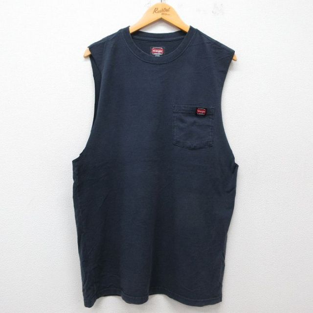 ラングラー ノースリーブTシャツ 胸ポケット ネイビー L | 古着