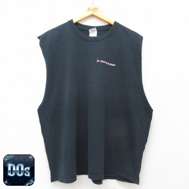【50%OFF】ダンロップ 00s ノースリーブTシャツ ブラック XL | 古着