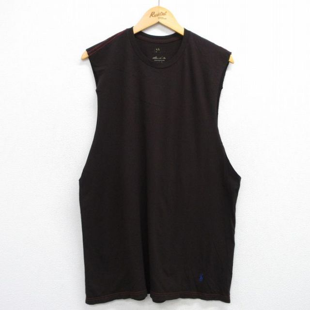 【50%OFF】ラルフローレン ノースリーブTシャツ ワンポイント ブラウン XL | 古着