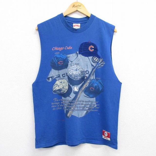 90s ノースリーブTシャツ シカゴカブス ブルー L | 古着