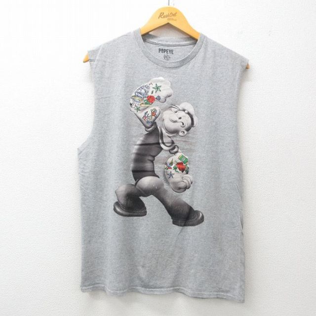 ノースリーブTシャツ ポパイ グレー L | 古着