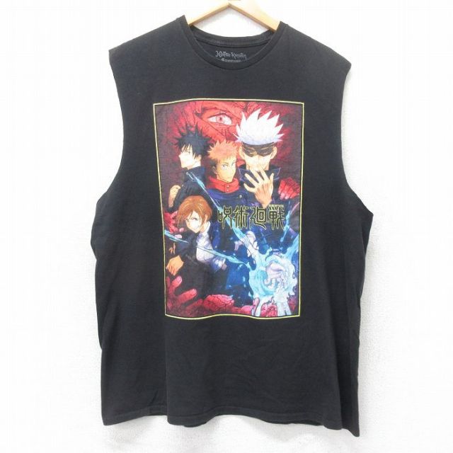 ノースリーブTシャツ 呪術廻戦 ブラック XL | 古着
