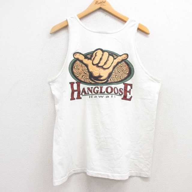 オニータ 90s タンクトップ HANGLOOSE ホワイト L | 古着