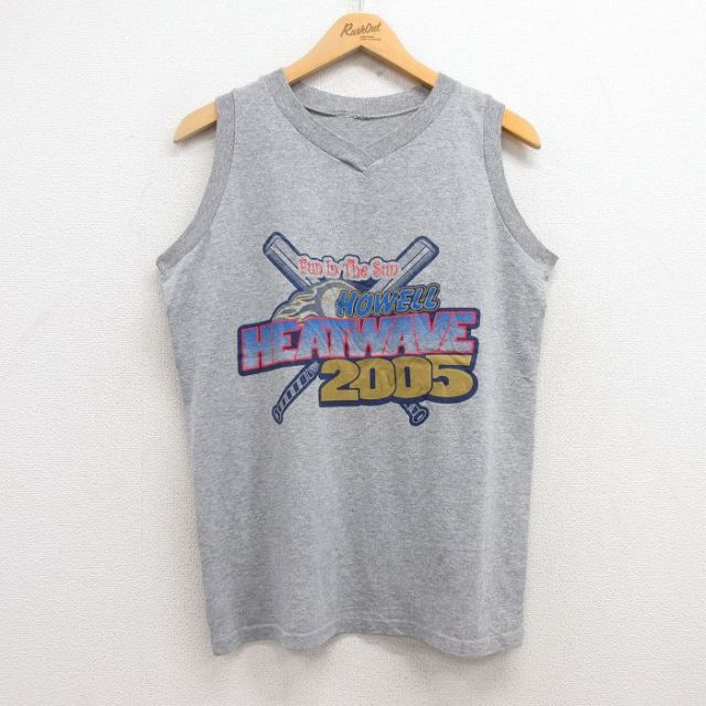00s タンクトップ HEATWAVE グレー M | 古着