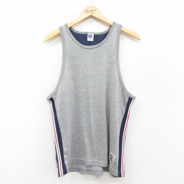 ラッセル 80s タンクトップ 霜降り グレー M | 古着