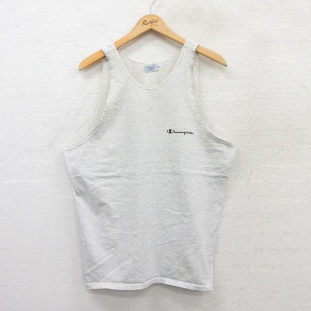 【50%OFF】チャンピオン 00s タンクトップ ワンポイントロゴ グレー XL | 古着