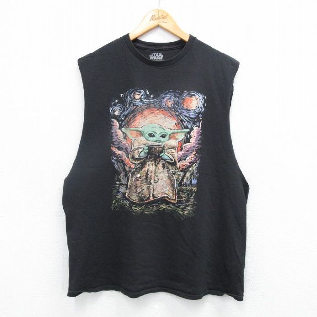 スターウォーズ ノースリーブTシャツ ザチャイルド ブラック XL | 古着