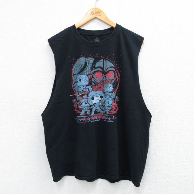ノースリーブTシャツ スターウォーズ ブラック XL | 古着