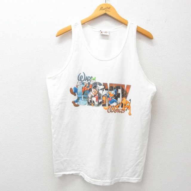 ディズニー 00s タンクトップ ミッキー ホワイト XL | 古着