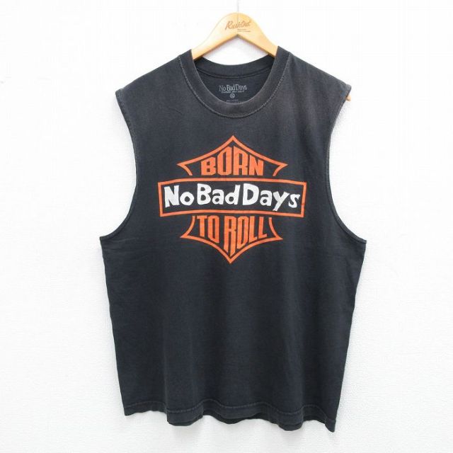 ノースリーブTシャツ ブラック XL | 古着